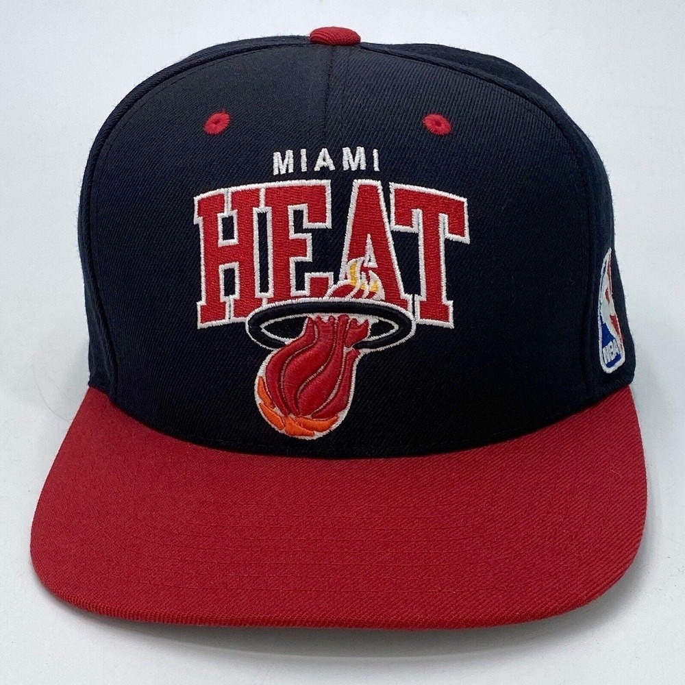 Miami Heat Mitchell & Ness Hardwood Classics Snapback Hat‎ 100% Wool 2-Tone